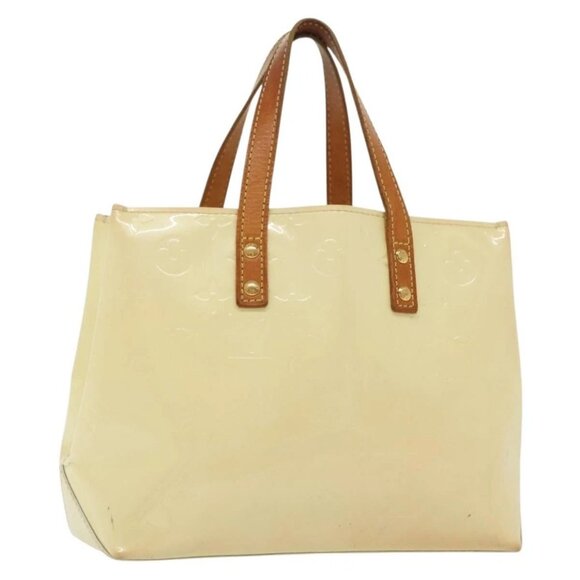 LOUIS VUITTON Monogram Vernis Reade PM Hand Bag Perle M91336 LV Auth 137371 - Picture 1 of 16